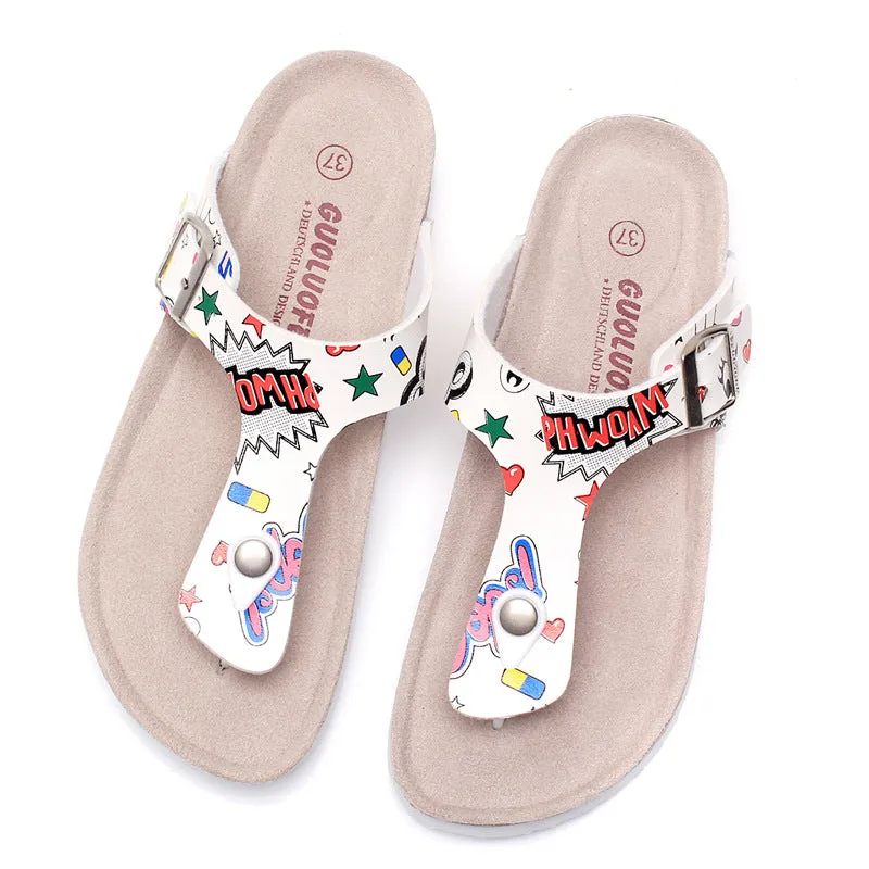 Printed Summer Flip Flops