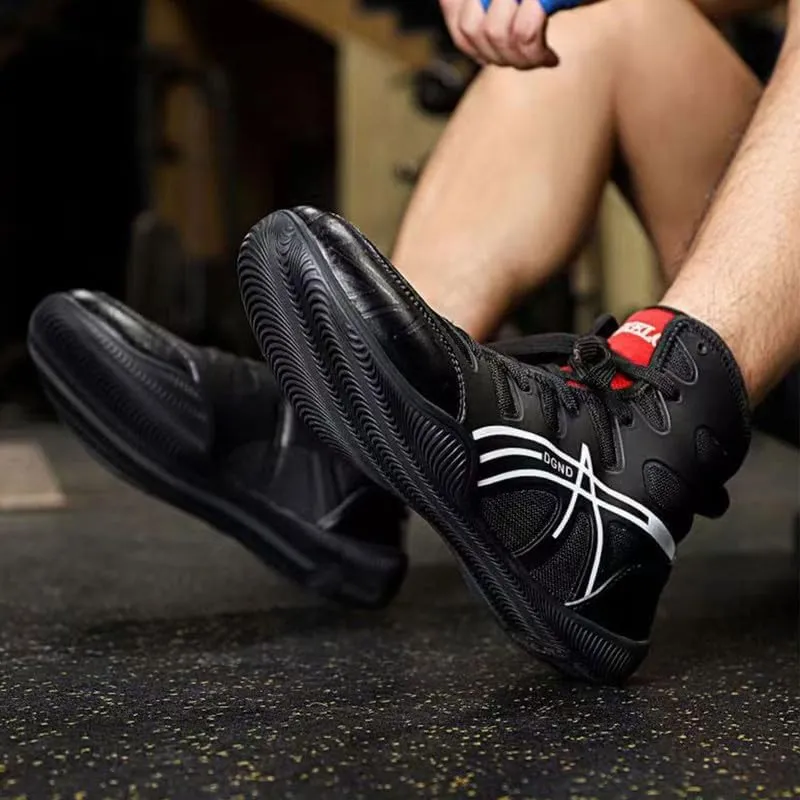 Professional Boxing Shoes Men's Wrestling Shoes, Boxing Boots for Men, Rubber Sole Breathable Lightweight Training Sneakers