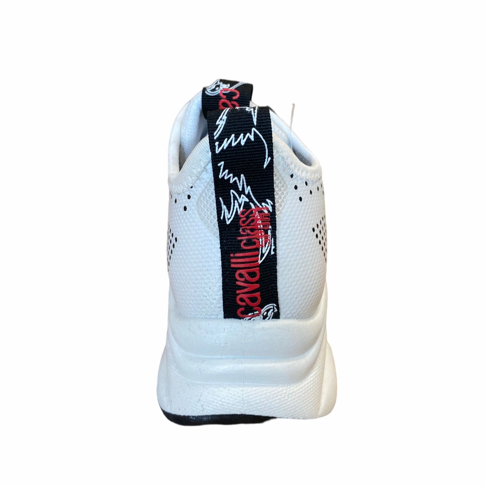 arch - support Foldable Design Cavalli Class Sport sneakers casual da donna con zeppa S00CW8635 100 bianco