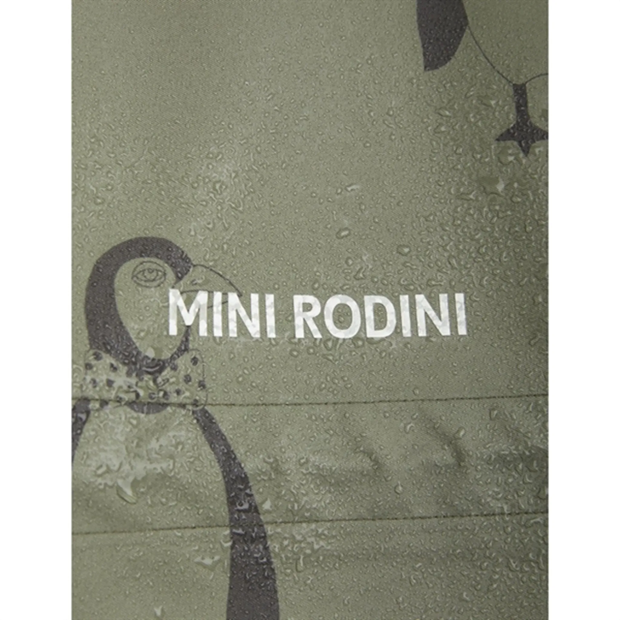 Mini Rodini Penguin K2 Parka Jacket Green Leather Bits