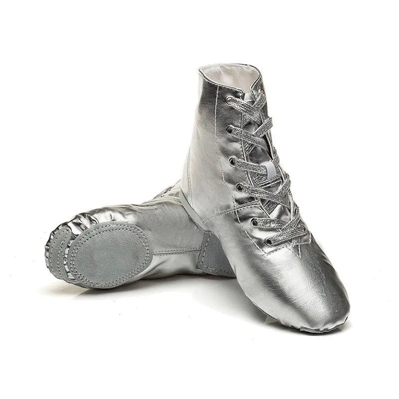 PU Women's Jazz Dance Boots Shinning Shoes