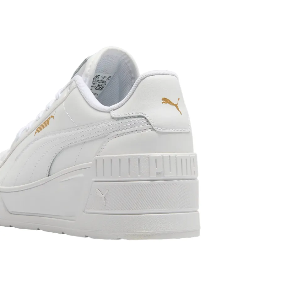 Flexible Outsole Grooves Puma scarpa sneaker da donna con rialzo Karmen Wedge 390985-07 bianco-oro