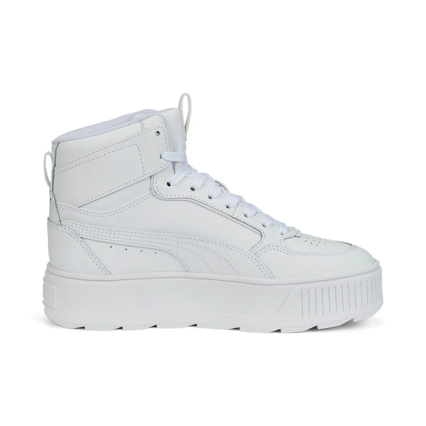 Tension Adjustment Laces Puma scarpa sneakers alta con zeppa Karmen Rebelle Mid 387213 01 bianco