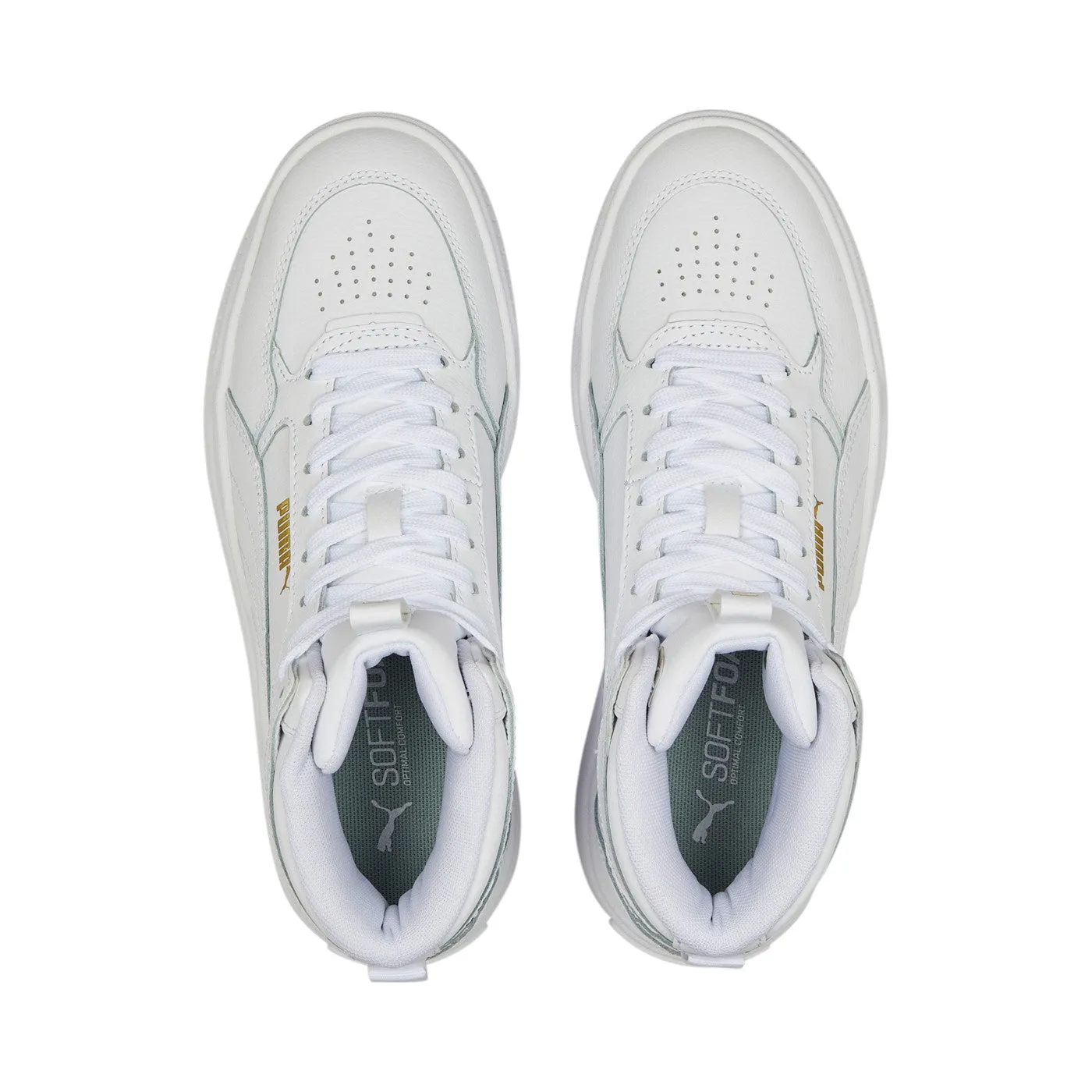 relay running Puma scarpa sneakers alta con zeppa Karmen Rebelle Mid 387213 01 bianco