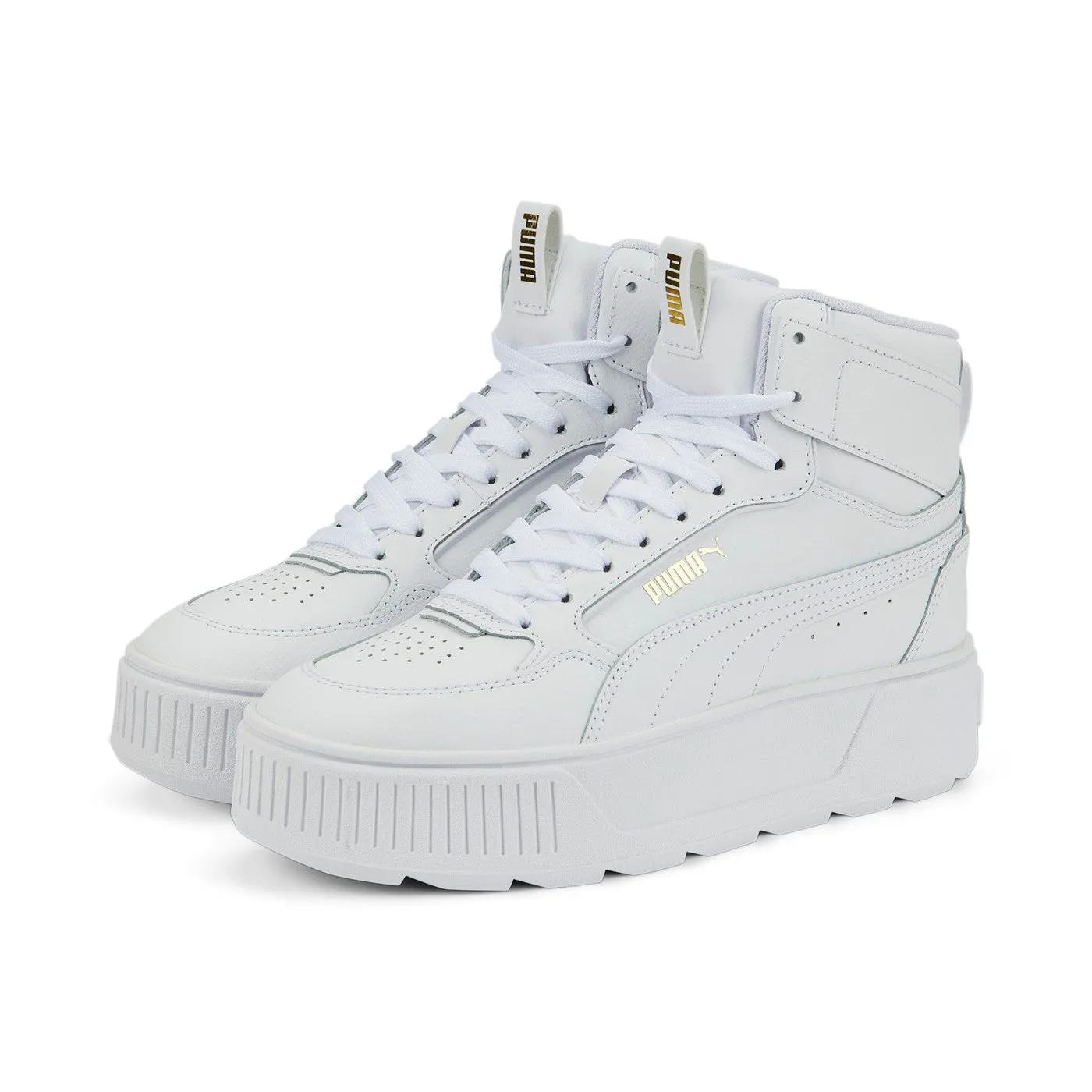 foam - filled shoes Puma scarpa sneakers alta con zeppa Karmen Rebelle Mid 387213 01 bianco
