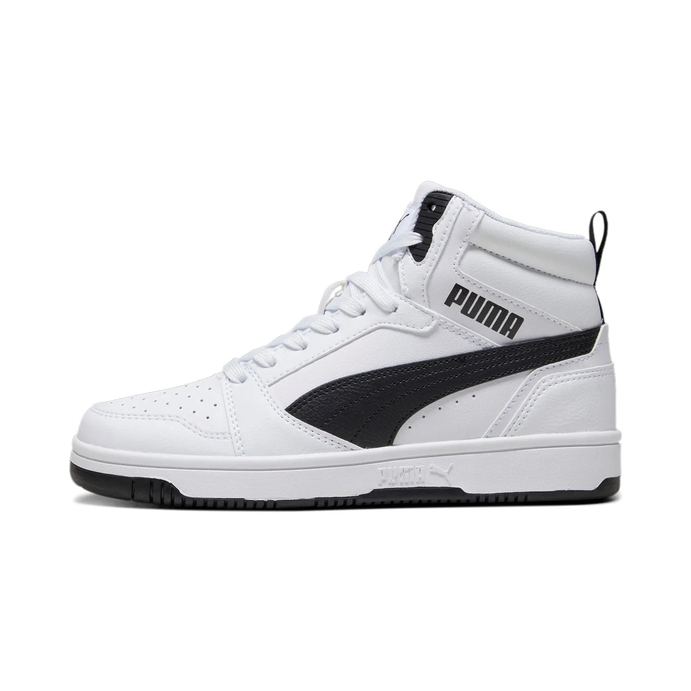 sun - design shoes Puma Scarpa sneakers alta da ragazza Rebound v6 Mid 393831 02 bianco-nero