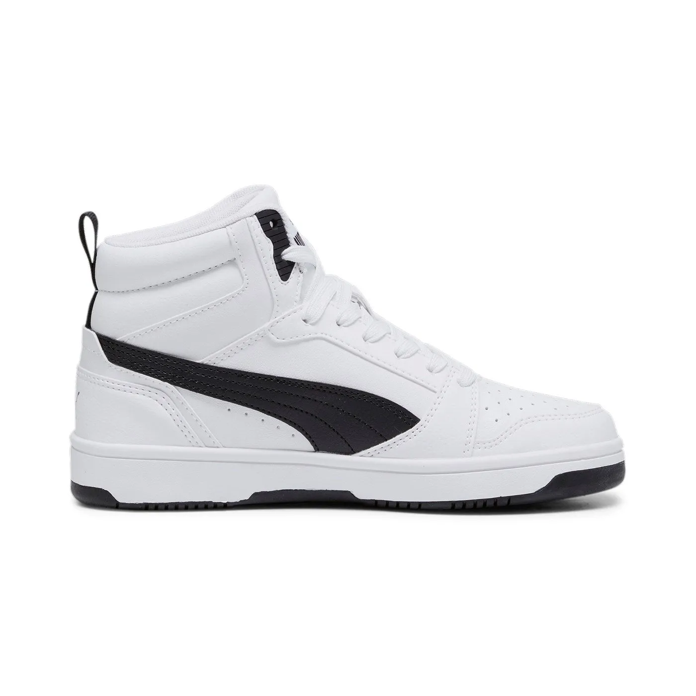Footbeds With Airflow Puma Scarpa sneakers alta da ragazza Rebound v6 Mid 393831 02 bianco-nero
