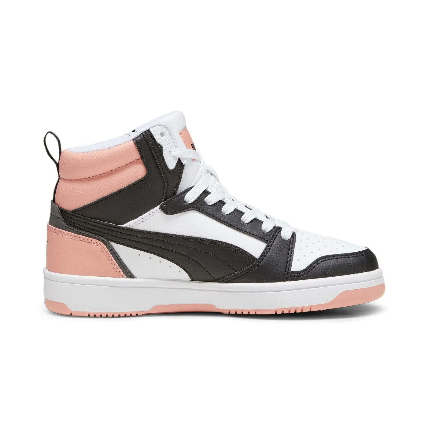 Puma Scarpa sneakers alta da ragazza Rebound v6 Mid 393831 07 bianco-nero-rosa Torque Control Bridge