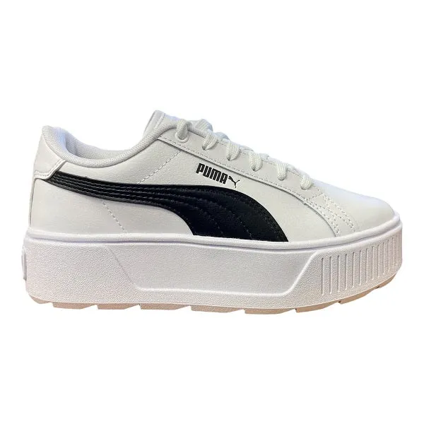 Puma scarpa sneakers con zeppa da donna Karmen L 384615 02 bianco nero arch - support - system