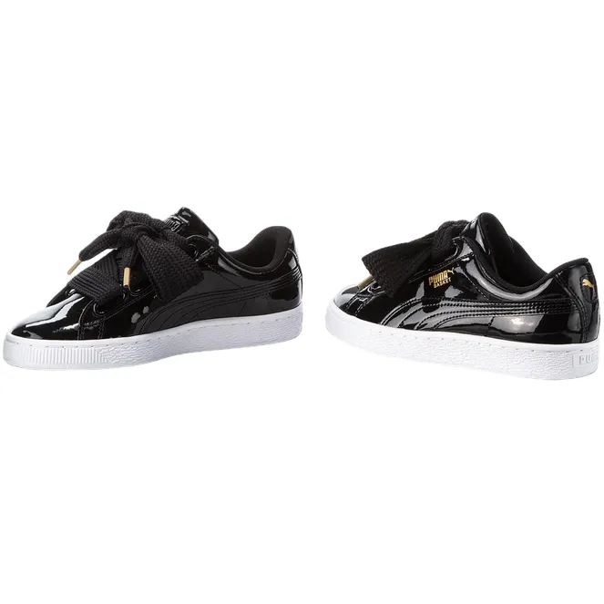 Comfortable Base teenagers' style Puma scarpa sneakers da donna Basket Heart Patent 363073 01 nero