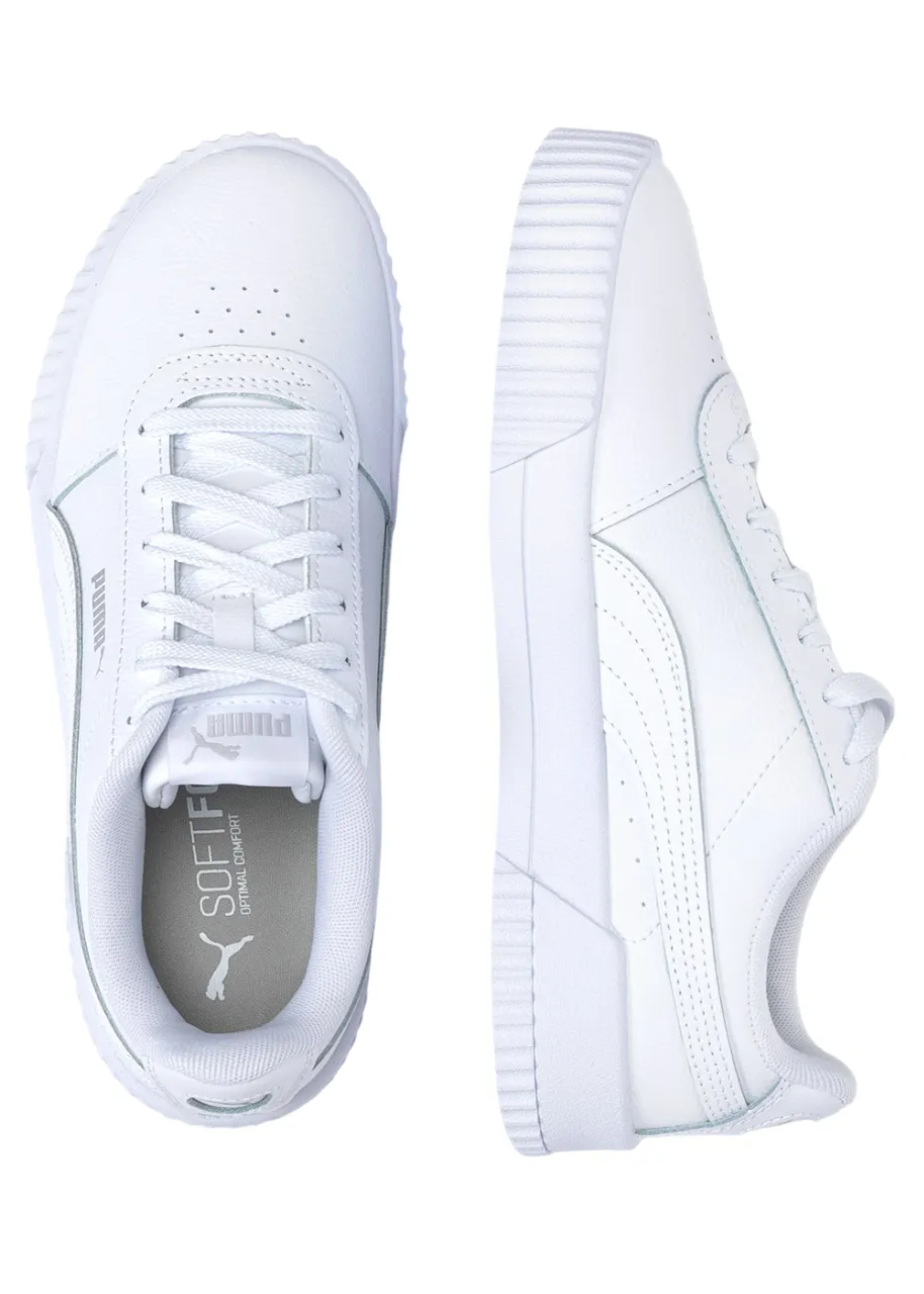 Puma scarpa sneakers da donna Carina L 370325 02 bianco-argento stripe - design shoes