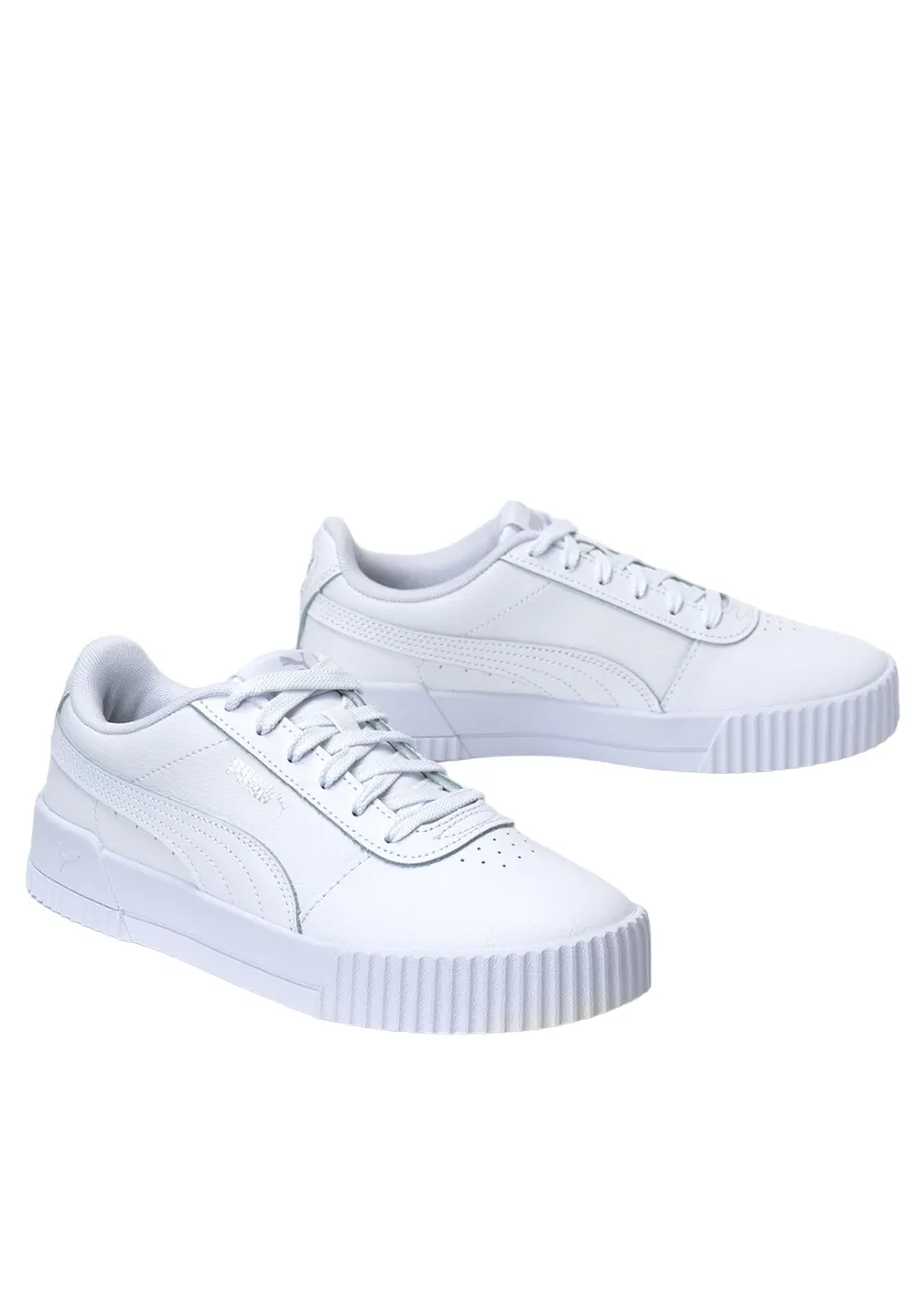 Puma scarpa sneakers da donna Carina L 370325 02 bianco-argento Compression Resistant Mesh