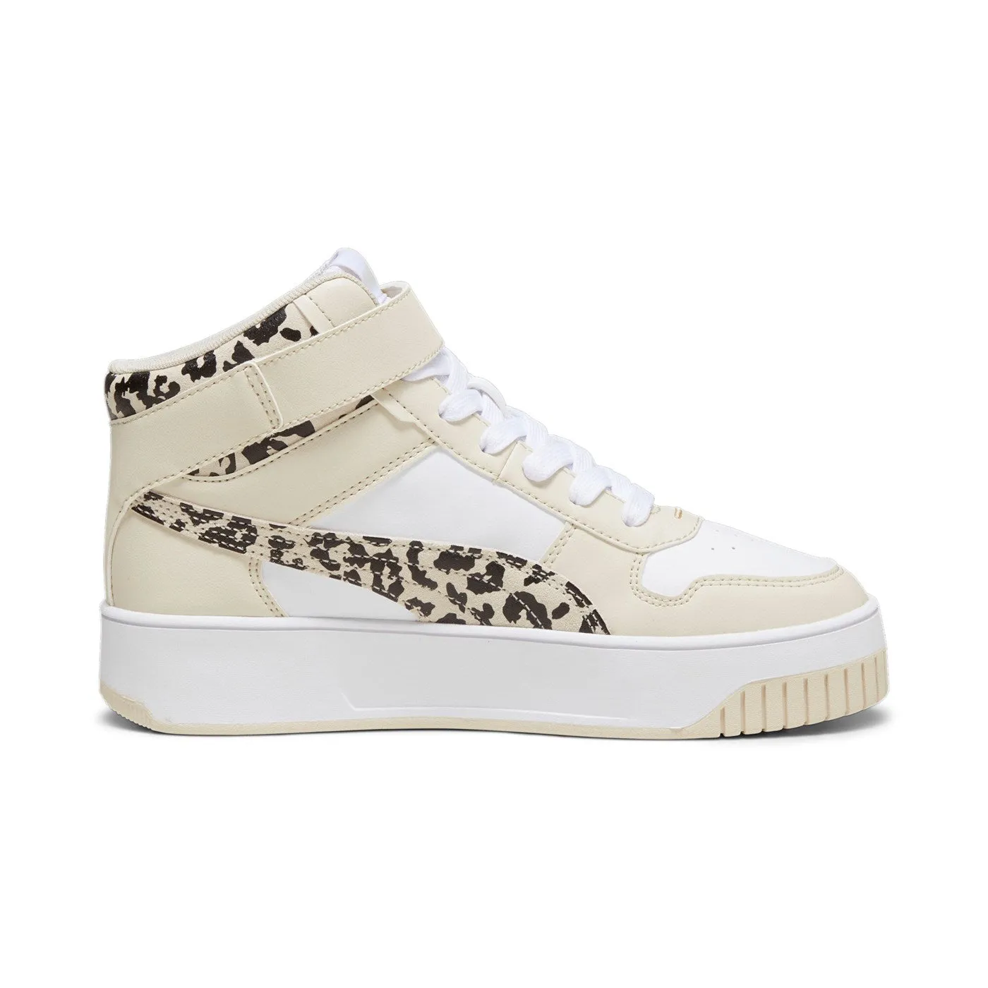 Sweat Wicking frequent use shoes Puma scarpa sneakers da donna Carina Street Mid Animal 394675-01 bianco-beige