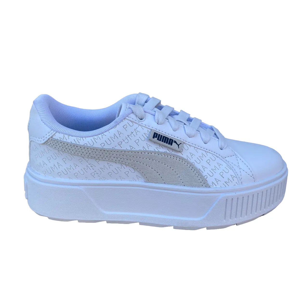 Ultra Lightweight Frame Tread Pattern Optimization Puma scarpa sneakers da donna Karmen con Logo stampato 393194 01 bianco