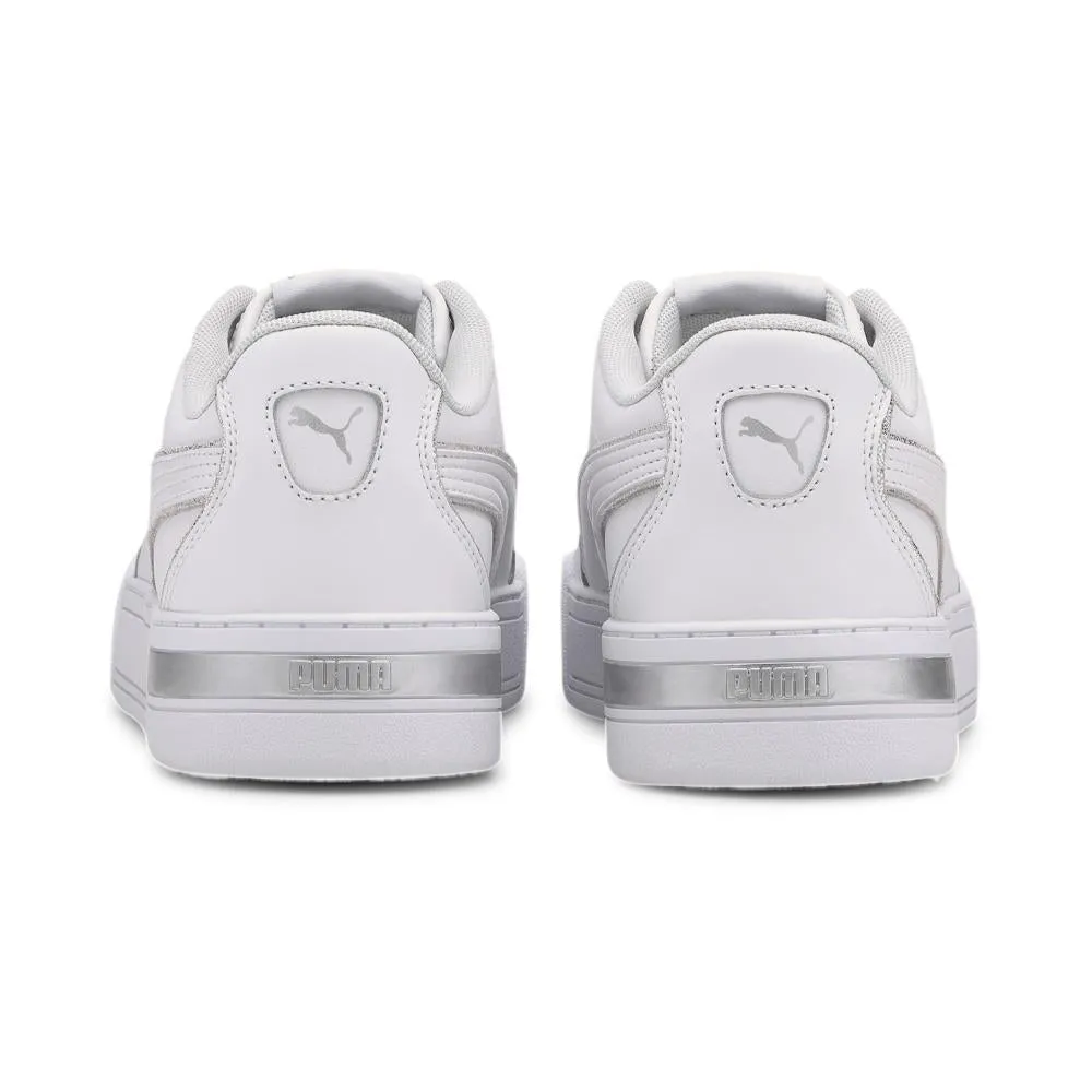 Puma scarpa sneakers da donna Skye Metallic 374797 01 bianco argento family runs ground contact