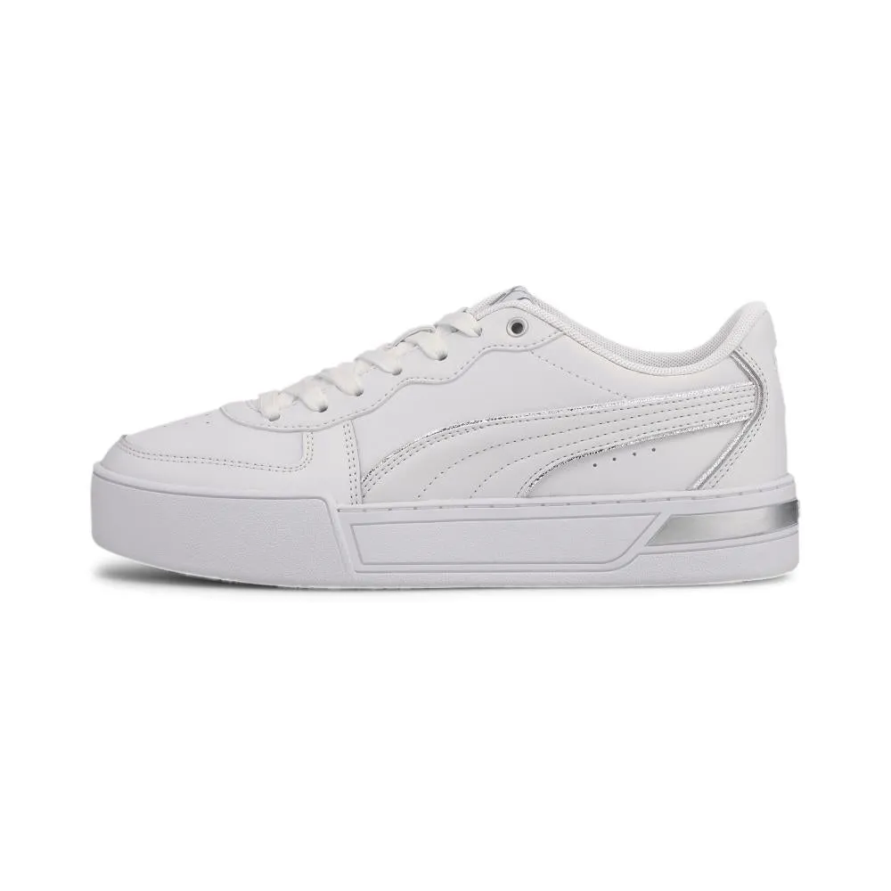 Puma scarpa sneakers da donna Skye Metallic 374797 01 bianco argento Enhanced Torsional Rigidity