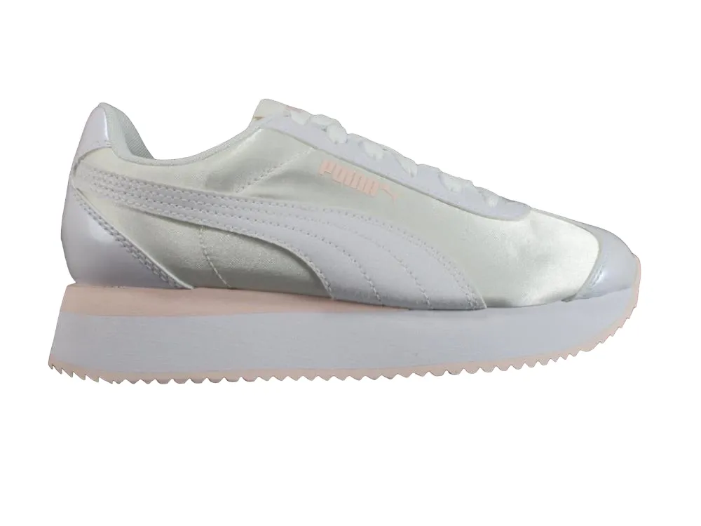Indoor fitness charity - run Puma scarpa sneakers da donna Turino Stacked Glitter 371944 02 bianco