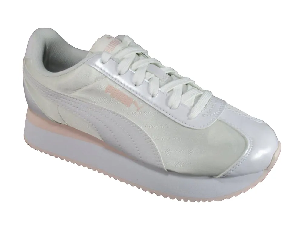 Soft Landing Puma scarpa sneakers da donna Turino Stacked Glitter 371944 02 bianco