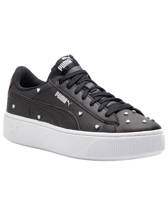 Puma scarpa sneakers da donna Vikky Stacked Studs 369636 01 nero Light Diffusion Reflective