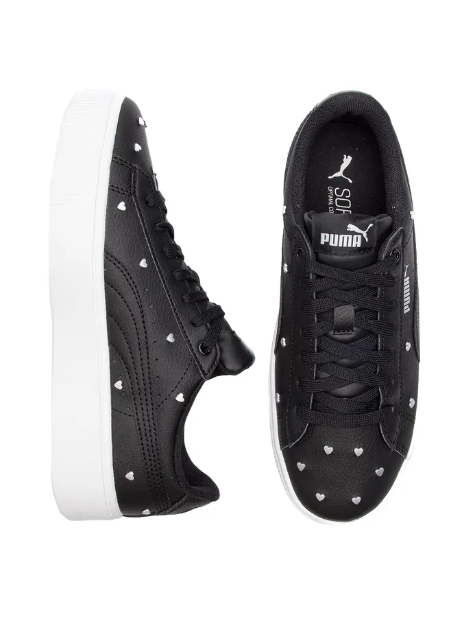Puma scarpa sneakers da donna Vikky Stacked Studs 369636 01 nero extra - narrow running wear foam sole shoe trait