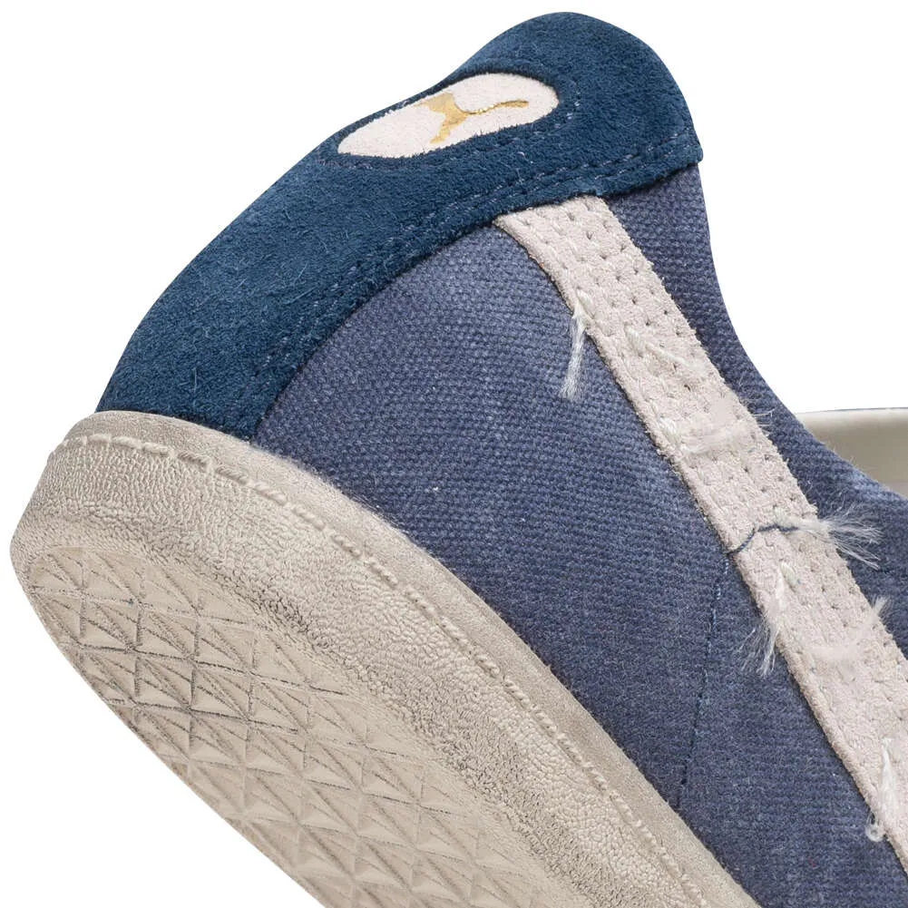 Durable Build Puma scarpa sneakers da uomo in canvas Glyde Washed Low 355505 01 Blu