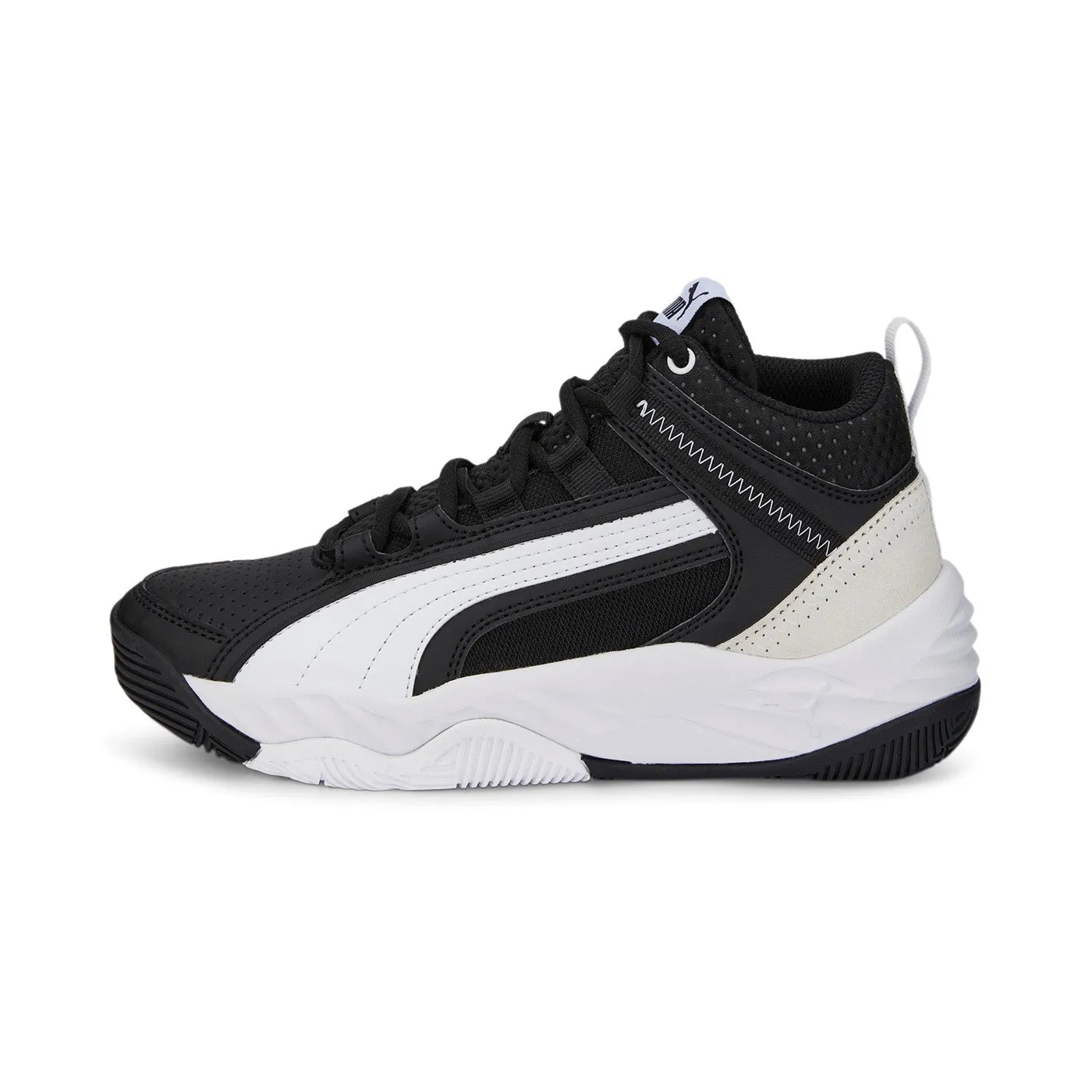 Personalizable brand - name Puma sneakers alta da ragazzo Rebound Future Evo Core Jr 386170 01 black-white