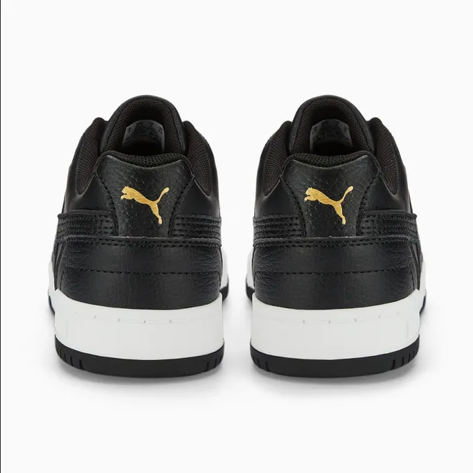 Rebound Enhancing Rocker Puma sneakers bassa da ragazzo RBD Game Low Jr 387350 02 black-gold-white