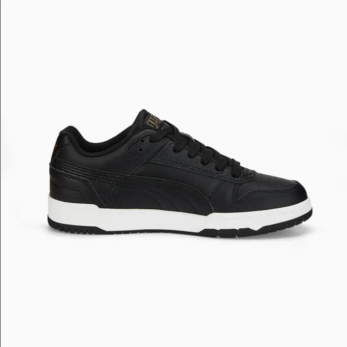 Ultra Cushion Collar Puma sneakers bassa da ragazzo RBD Game Low Jr 387350 02 black-gold-white