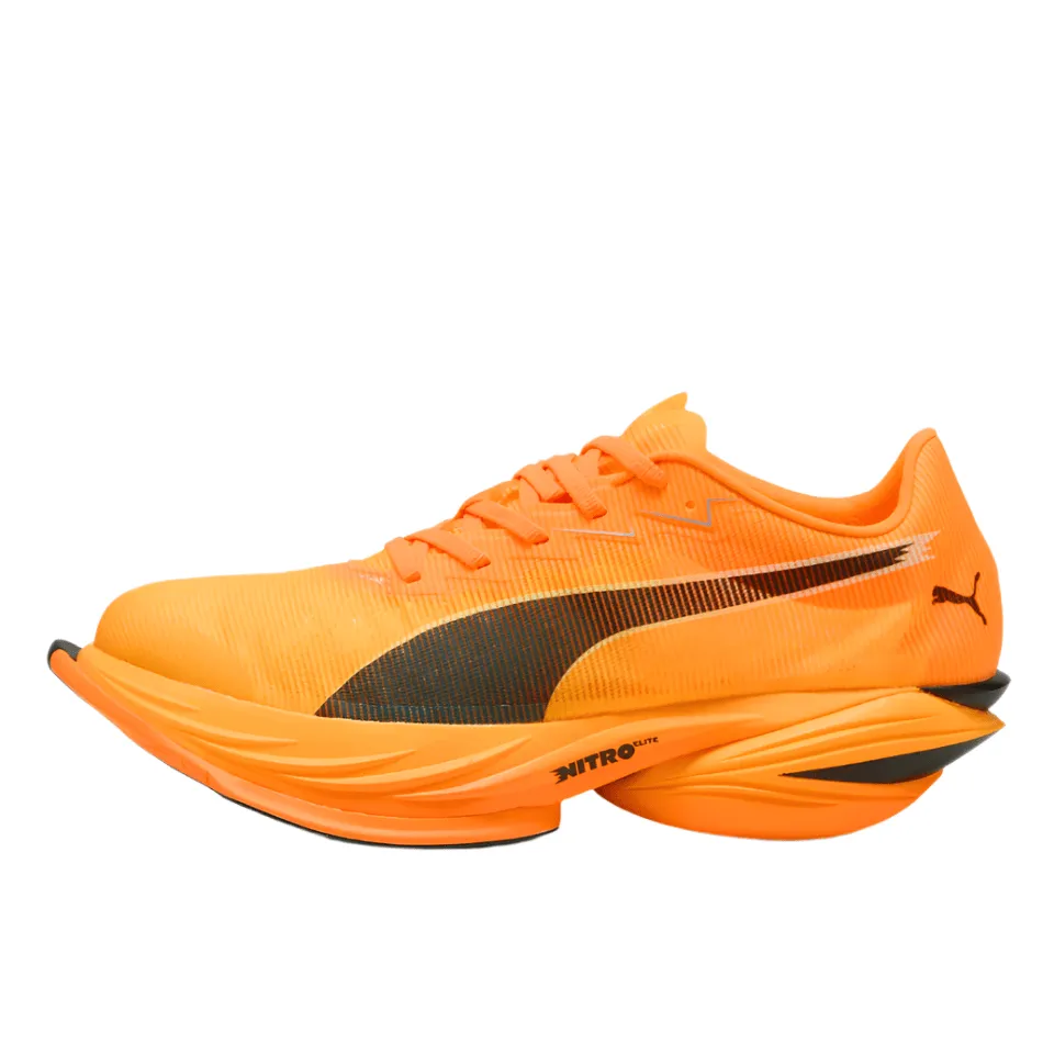 Running Trails Elasticated Lacing PUMA Women's Fast-R NITRO Elite 3 Running Shoes in Heat Fire/PUMA Black AW25