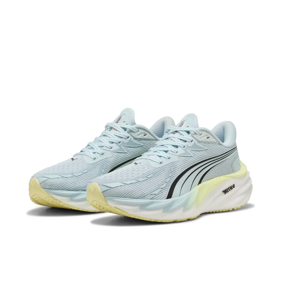 Feel Light PUMA Women's Velocity NITRO 4 Running Shoes in Sea Glass/Gold Moon AW25