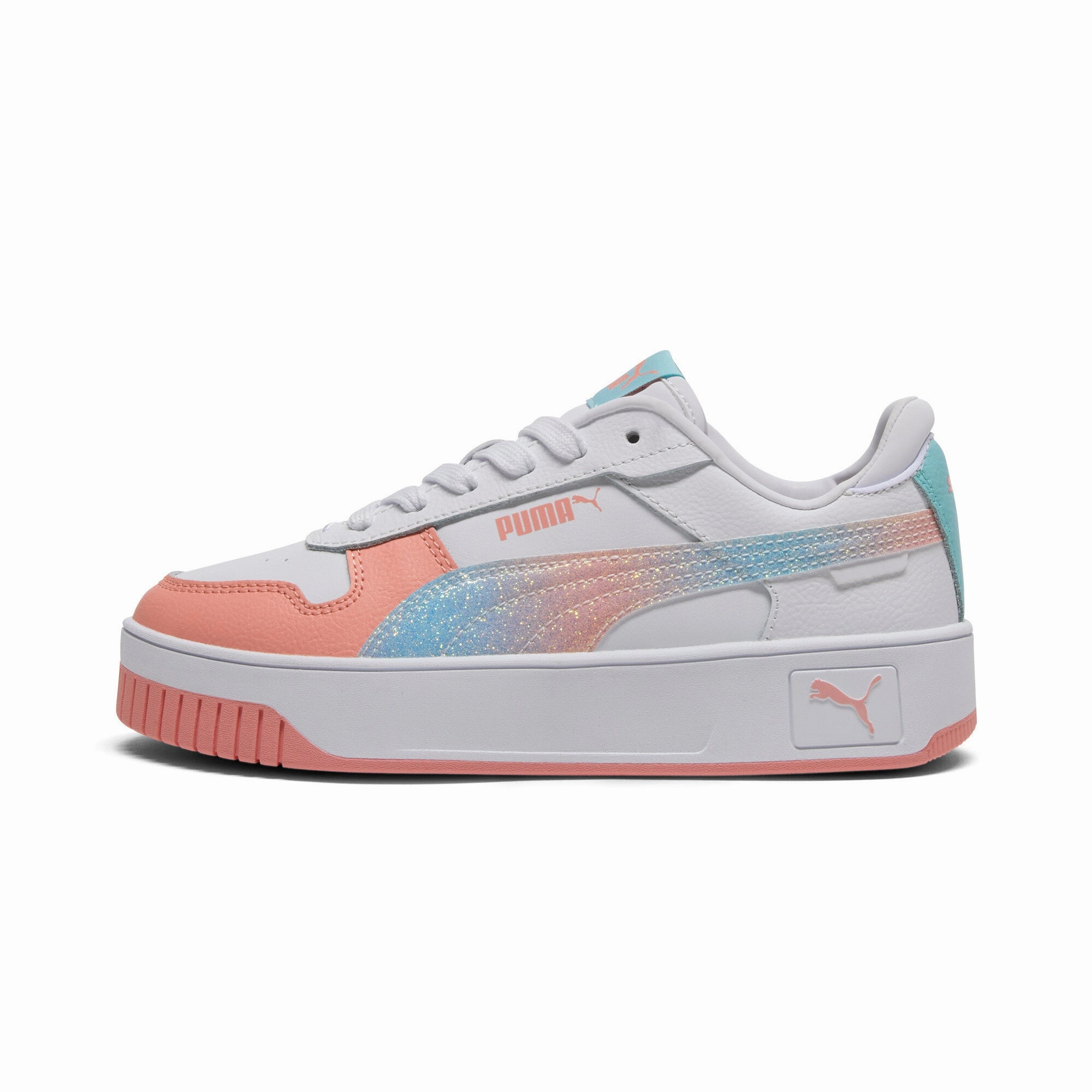 PUMA Big Kids' Girls' Carina Street Sparkle Sneakers Rolling Motion Geometry