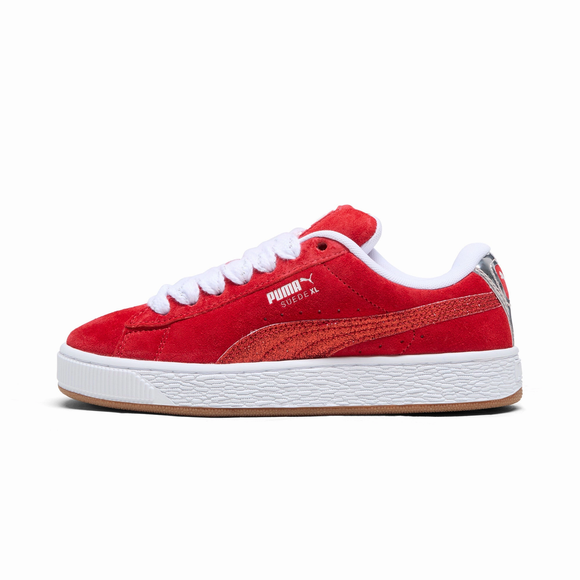PUMA Big Kids' Girls' Suede XL Holiday Glitz Sneakers Low Zone