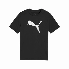 Cool Style Playful Design Puma Maglietta Junior 684907-16 Nero Logo Grande Essential