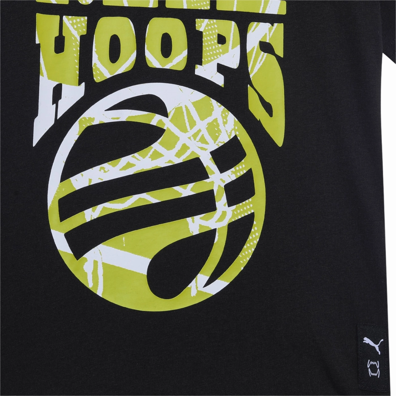 Puma maglietta manica corta da bambino Basketball Blueprint  679282 01 nero No Slip Shoulder Design Wrinkle Resistant Cloth