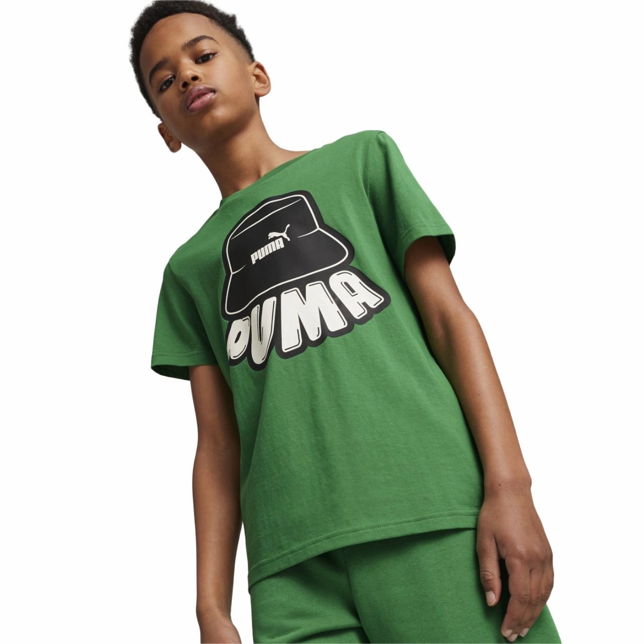 Puma maglietta manica corta da ragazzo Ess Mid 90s 679720-86 verde Everyday Style Trend Simple and Cozy