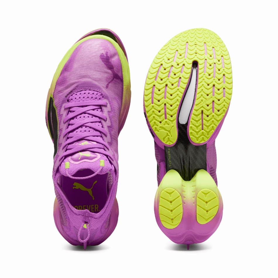 Puma Men's Fast-R NITRO Elite 2 Running Shoes in Pure Magenta/Yellow Alert SS25 carbon - fiber plate Pro Performance