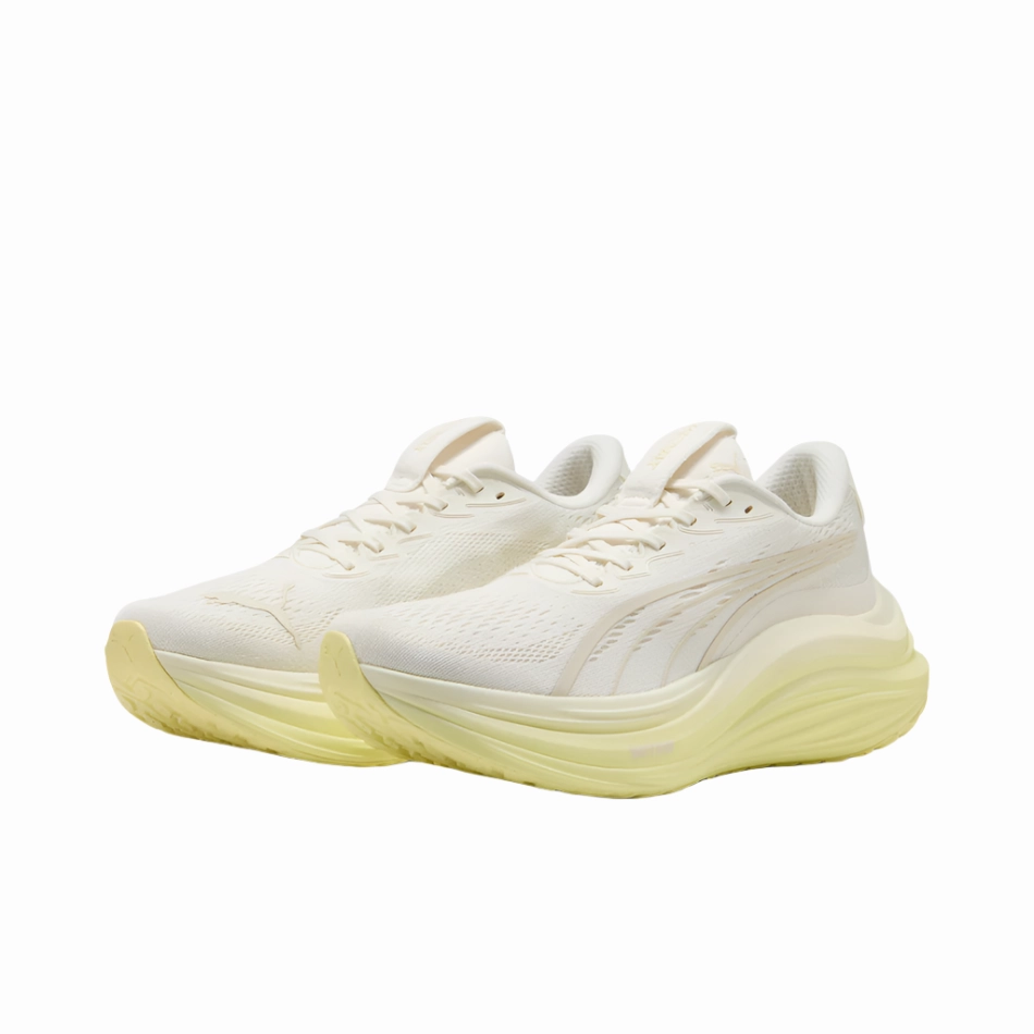 PUMA Men's MagMax NITRO Running Shoes in Warm White/Gold Moon AW25 Thermoformed Overlay