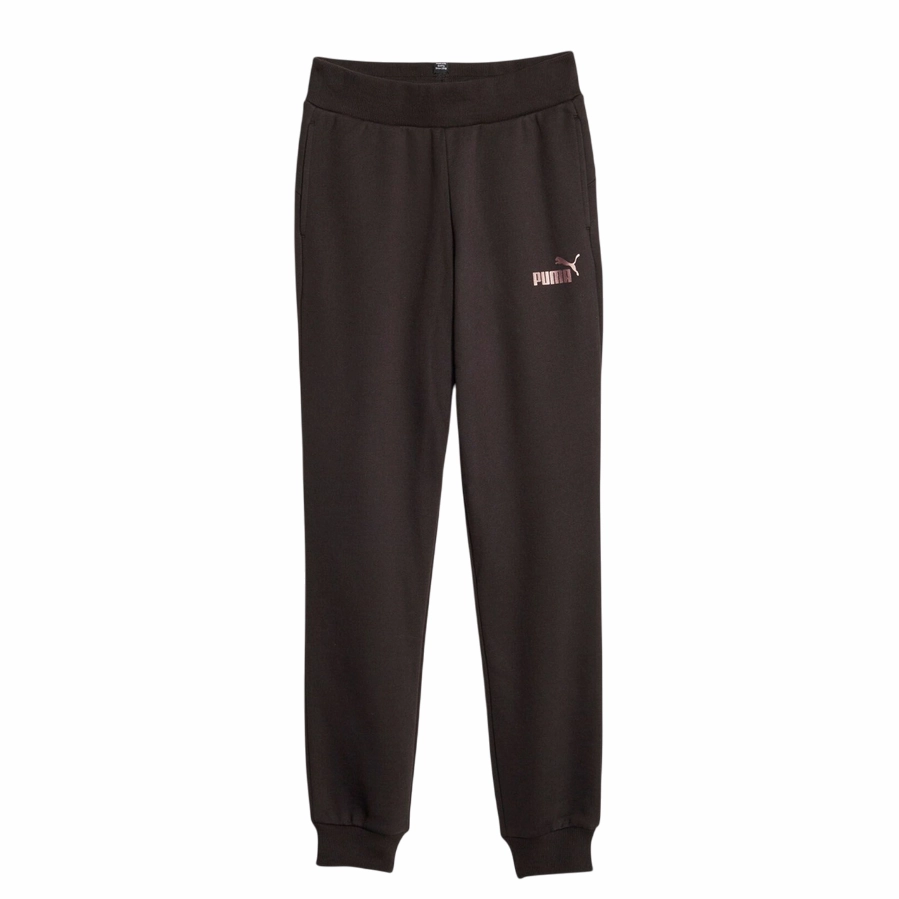 Puma pantalone in felpa da ragazza con polsino ESS  Sweatpants  672114-56 nero-bronzo SeamlessLegOpenings