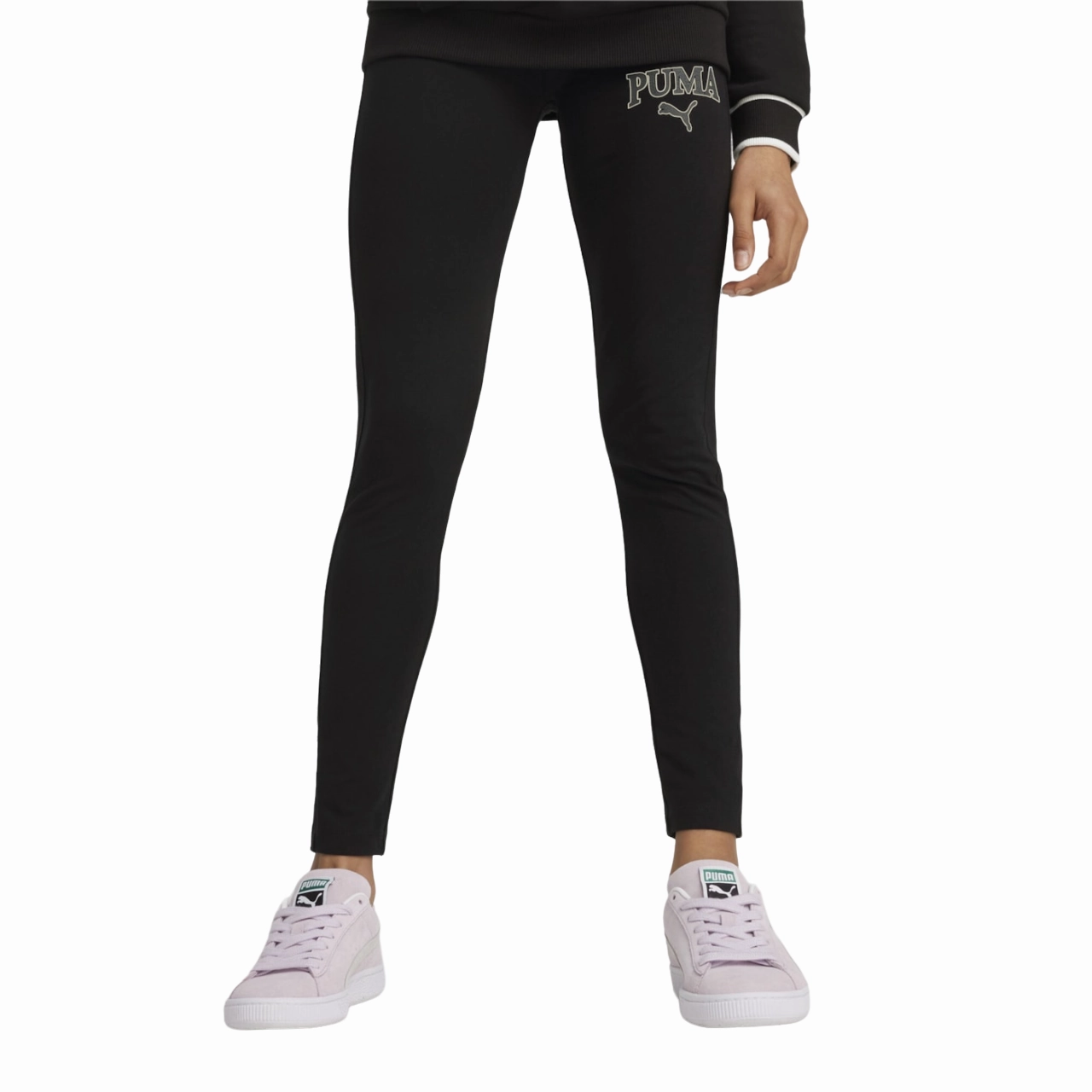 Puma pantalone sportivo aderente da ragazza Squad 679390-01 nero Active Sole