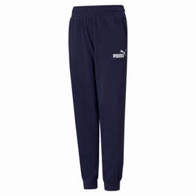 Puma Pantalone sportivo da ragazzo in cotone Jersey ESS Pants cl 586977 06 blu Friction Free Lining Durable Upper