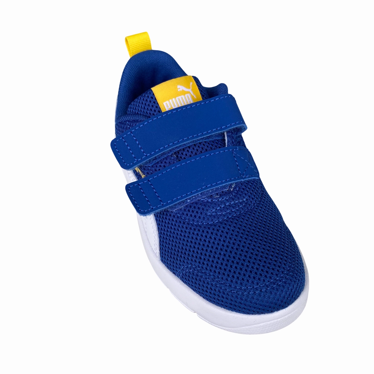Puma scarpa da ginnastica da bambino Courtflex V3 Mesh PS 398085-05 blu Durable Tread Design easy - to - take - off shoes