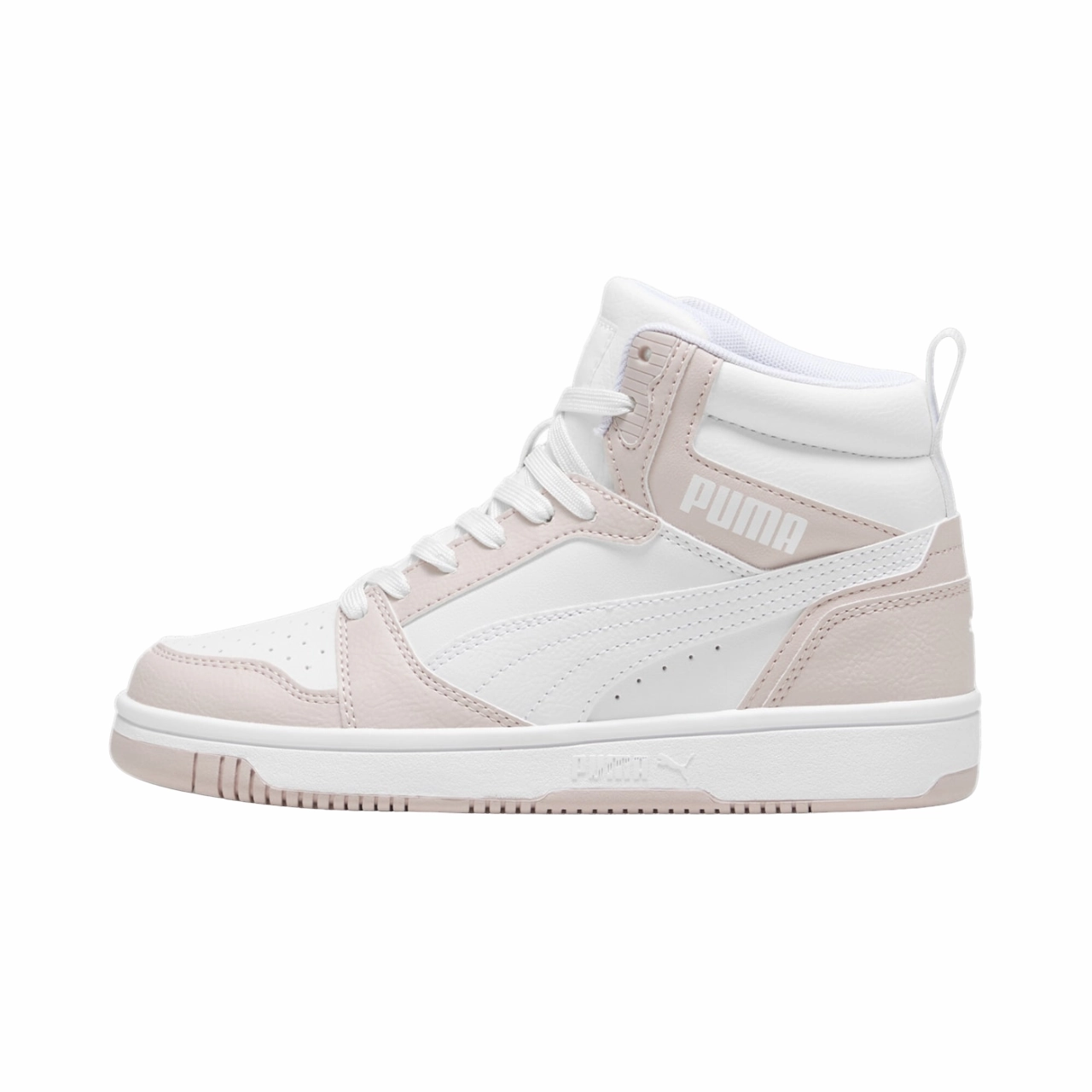 Puma scarpa sneakers alta da ragazza Rebound V6 393831-20 malva-bianco adult sports shoes GPS - enabled