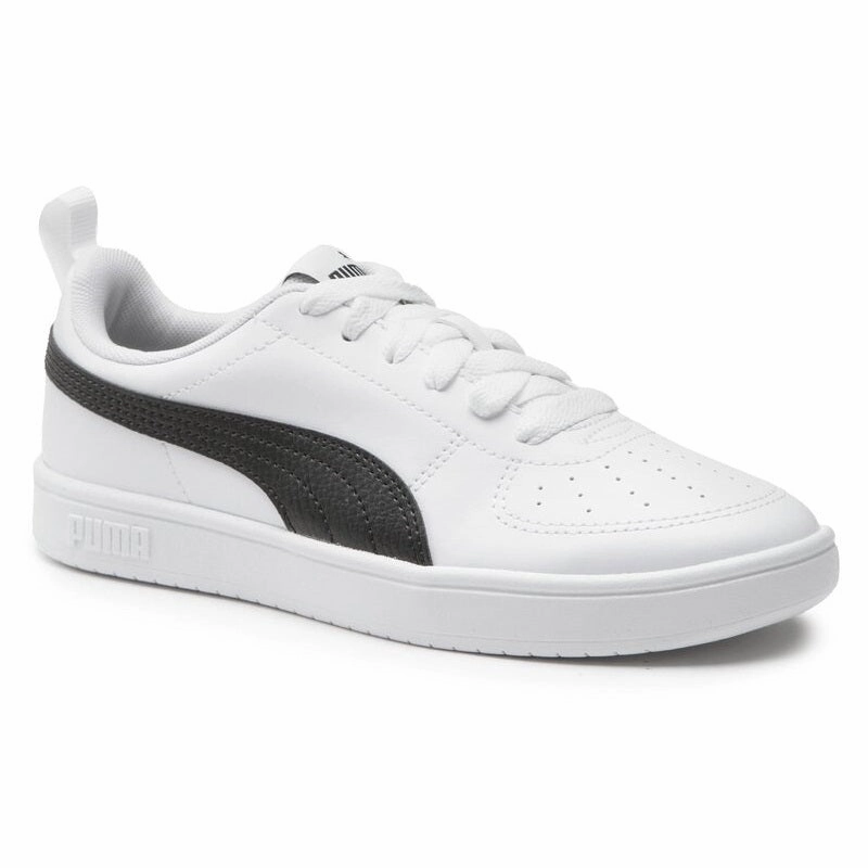 Puma scarpa Sneakers da ragazzo con laccio Rickie Jr 384311 03 bianco-nero Thermoregulating Interior Bouncy Midsole Compound