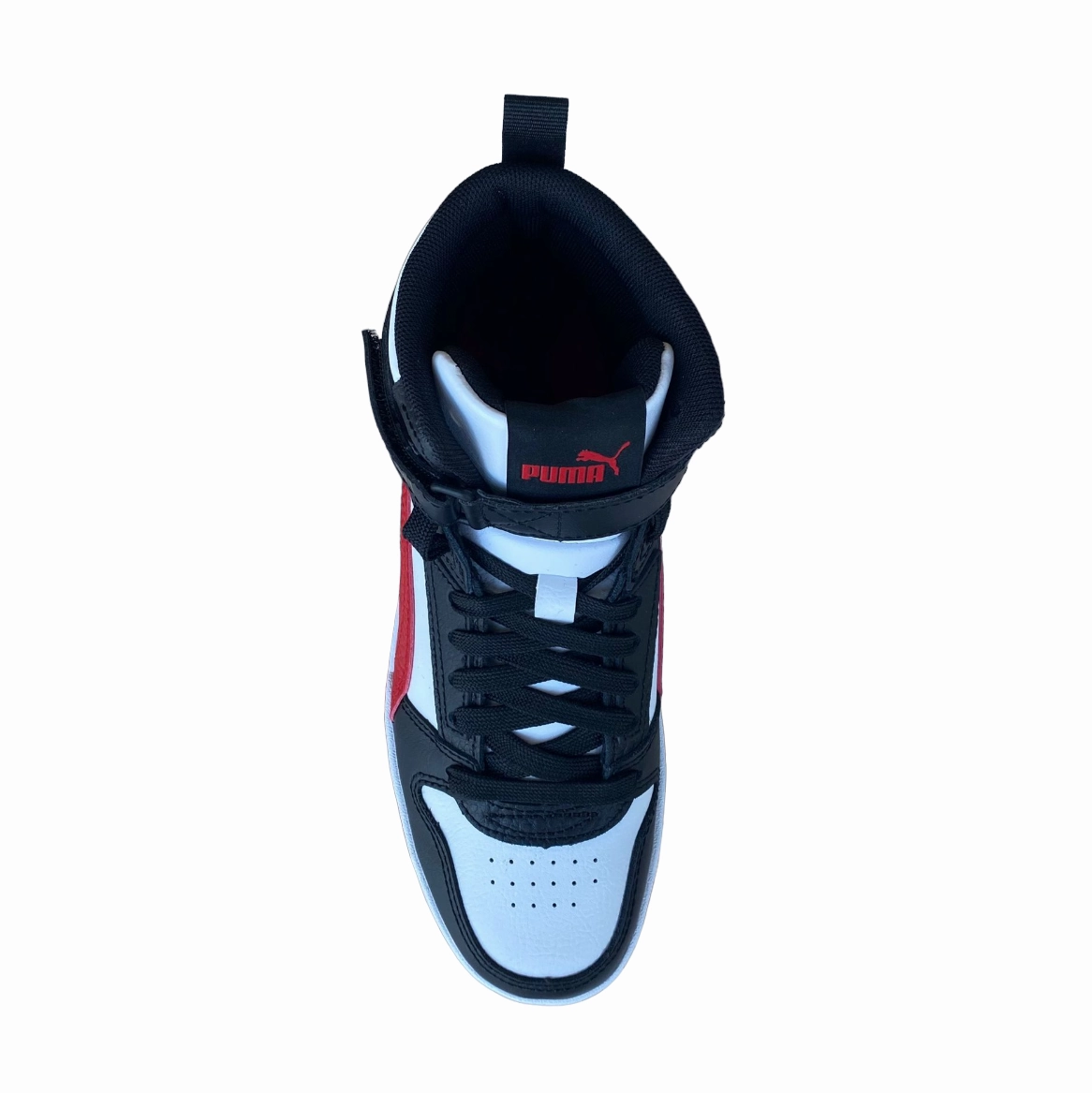 desert - climate shoes Puma scarpa sneakers da ragazzo RBD Game 386172 08 bianco-rosso-nero-oro