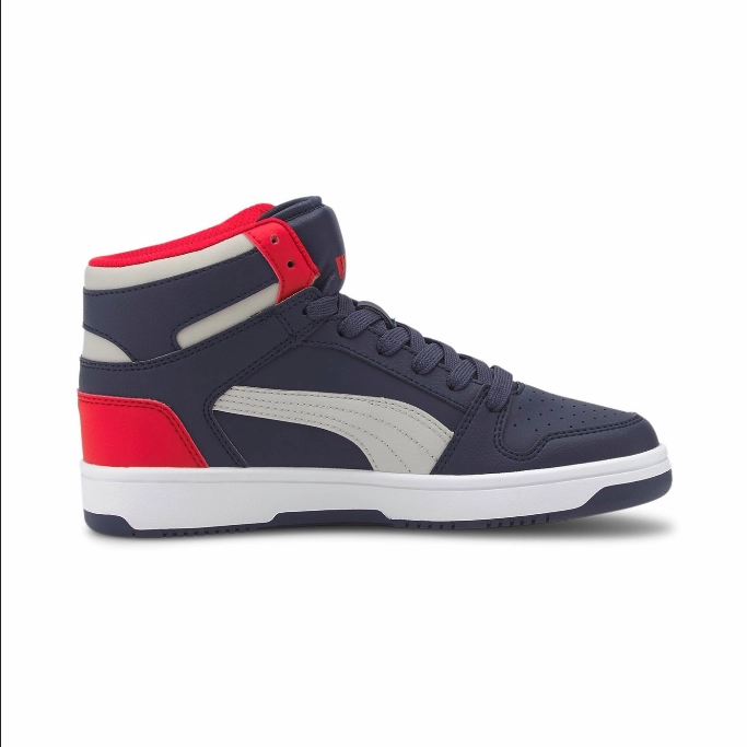 Puma scarpa sneakers da ragazzo Rebound Layup Lo SL 370486 11 blu grigio Variable Pace Multi Density Midsole Layers