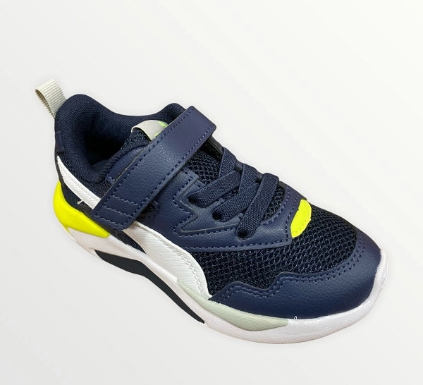 Puma scarpa sneakers da ragazzo X-Ray Lite AC PS 374395 21 blu bianco giallo humid