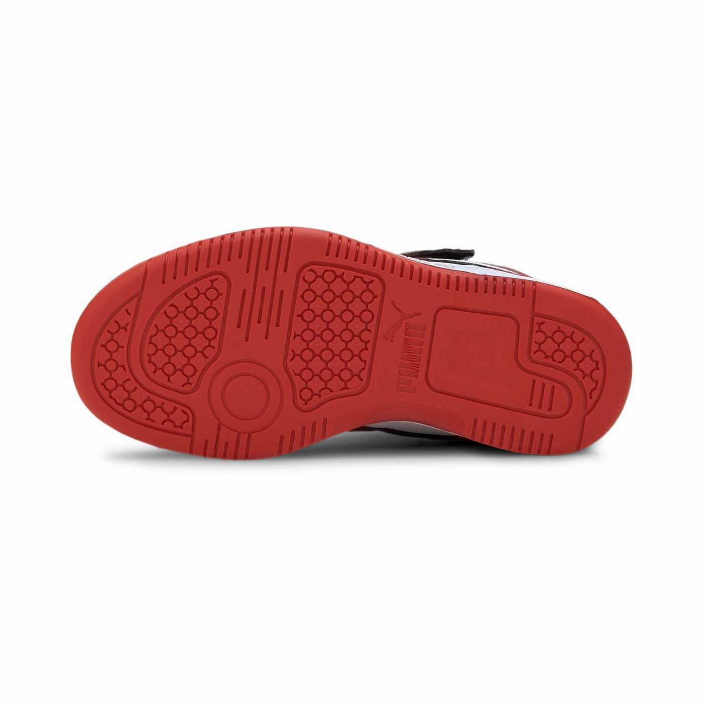 Anti   Slip Easy To Clean Puma sneakers alta da bambino Rebound JOY Blocked AC PS 374688 03 bianco-nero-rosso
