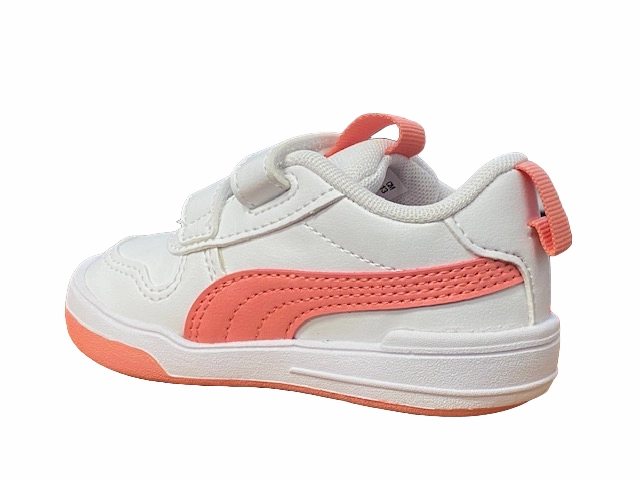 Puma sneakers da bambino con strappi Multiflex SL V Infant 380741 12 white-carnation pink Biomechanical Contouring hiker