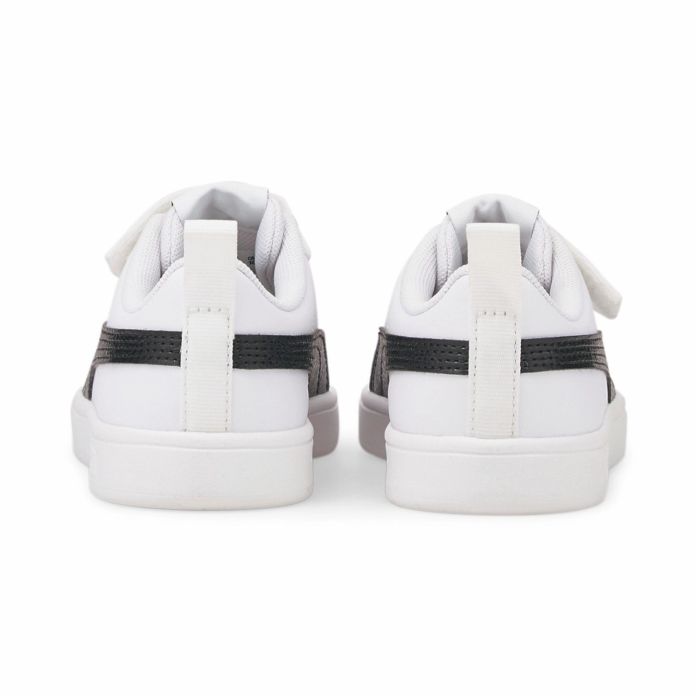 active shoes option Formal Shoes Puma Sneakers da ragazzo con laccio elastico e velcro Rickie AC 385836 03 white-black