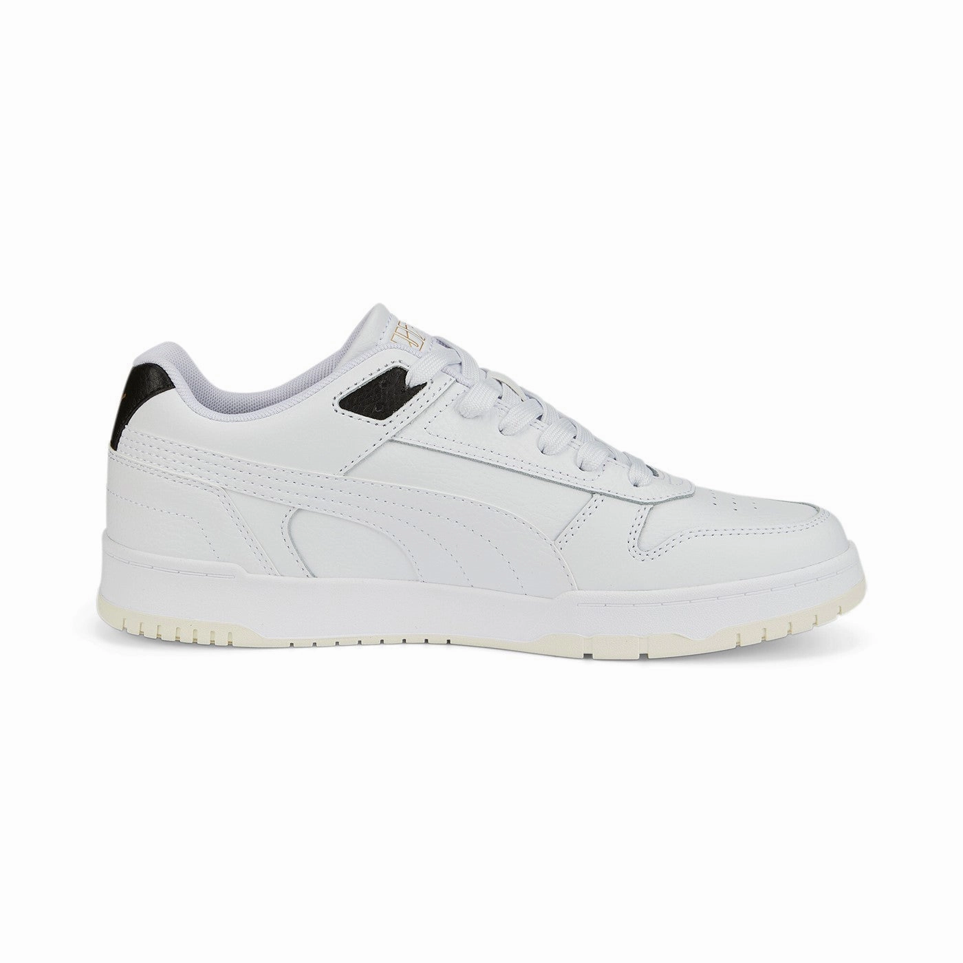 running for a way to stay competitive badminton player shoes Puma sneakers da uomo RBD Game Low 386373 01 bianco nero oro